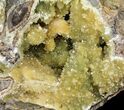Yellow Crystal Filled Septarian Geode - Utah #97246-1